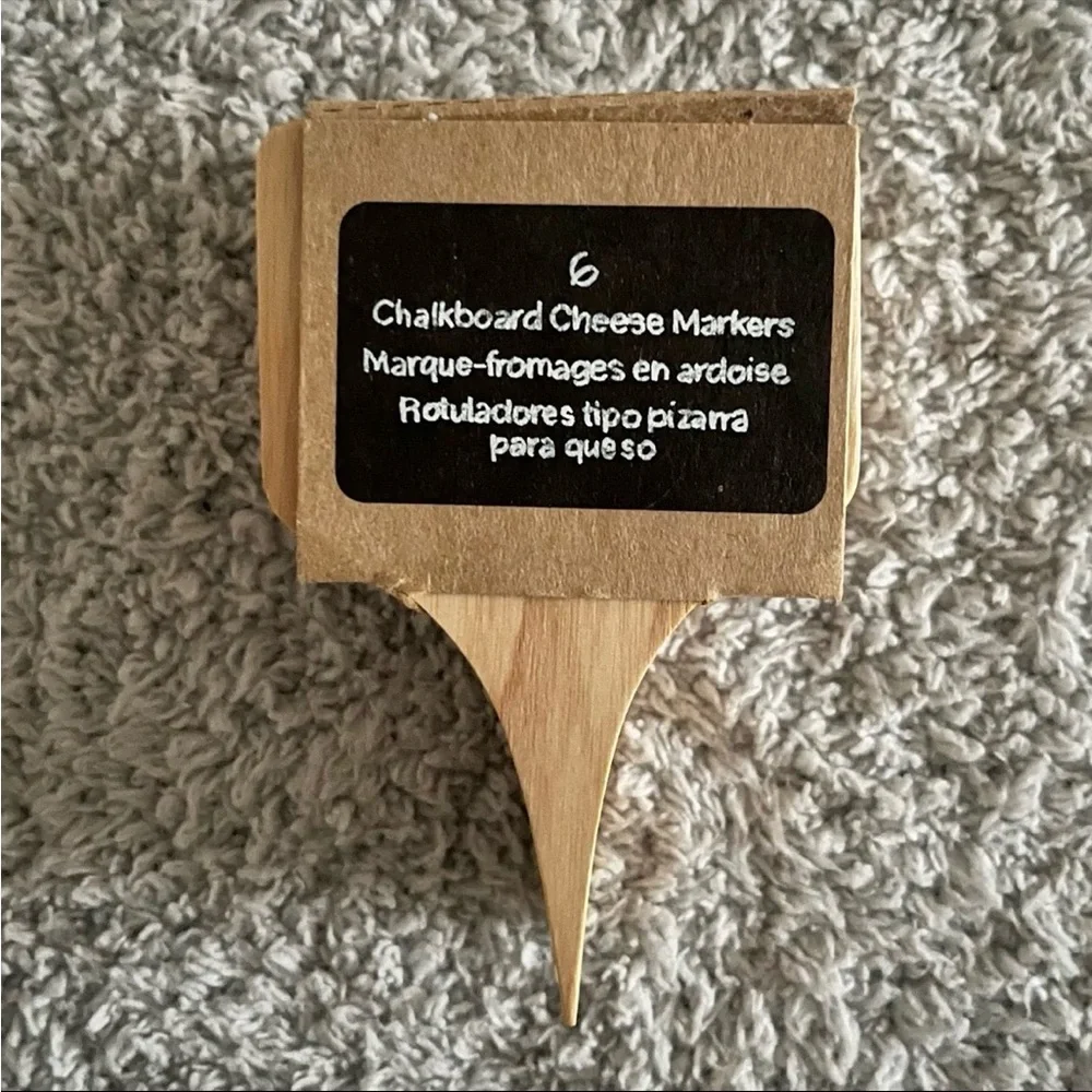 ❄️5/$20 Crate & Barrel Chalkboard Cheese Markers - Set of 6 - New!
